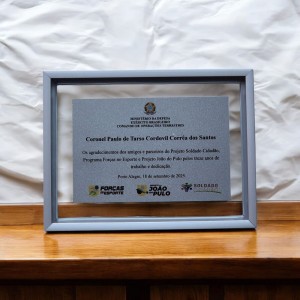 Placa de homenagem 10 x 15