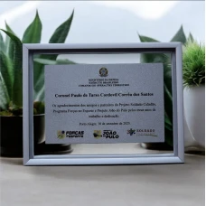 Placa de homenagem 10 x 15