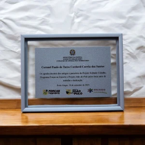 Placa de homenagem 10 x 15