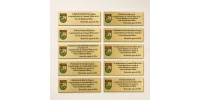Placa de identificação 10 x 3 cm Placa de identificação 10 x 3 cm
